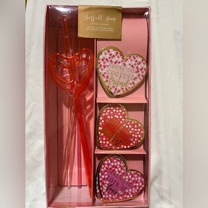 Valentines Day heart straws